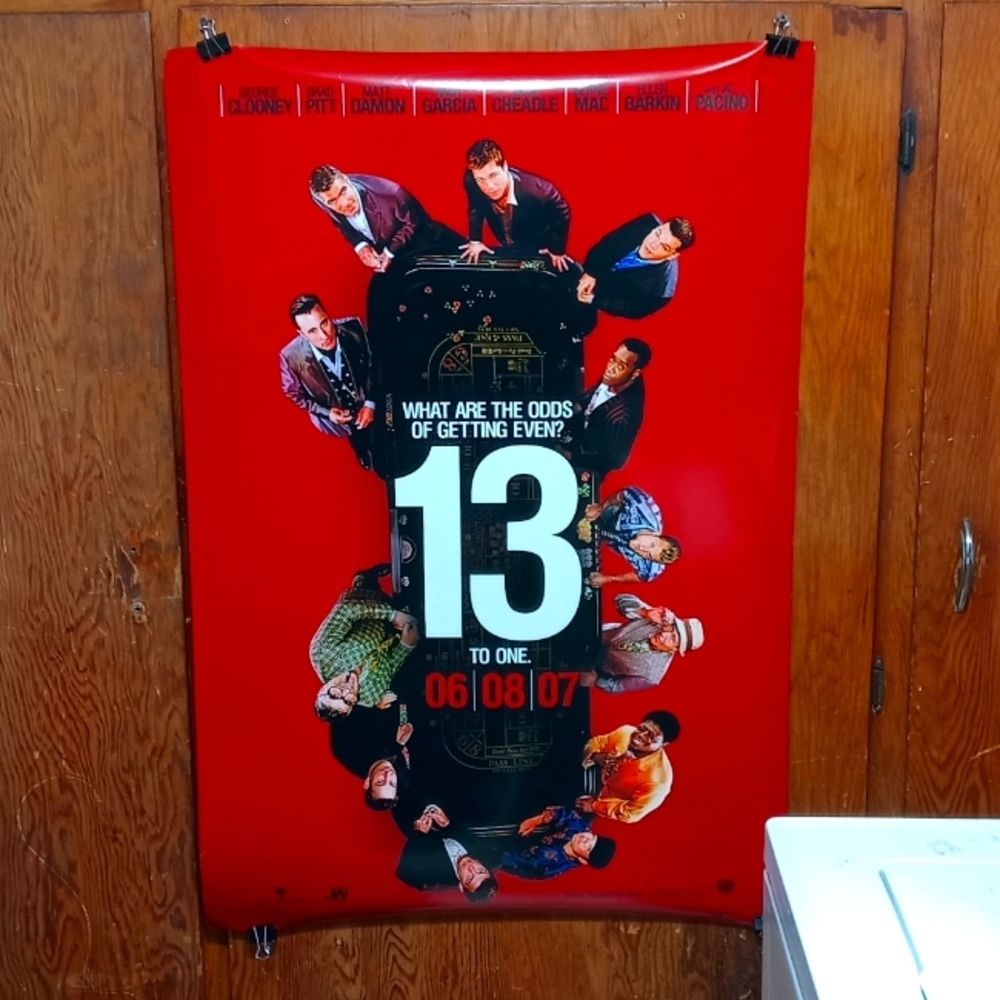 Ocean's 13 - 2007 - original 27x40 ADV movie poster - BRAD PITT, GEORGE CLOONEY
